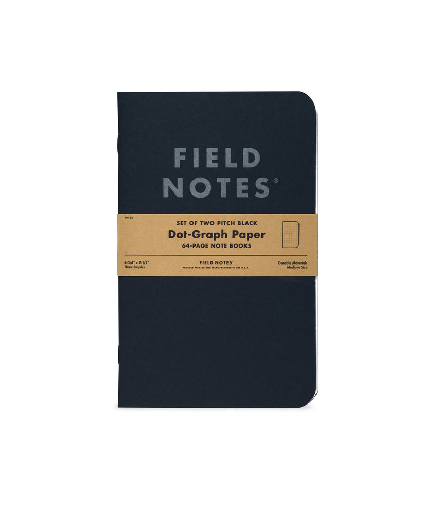 Field Notes Pitch Black Note Book 2 pack