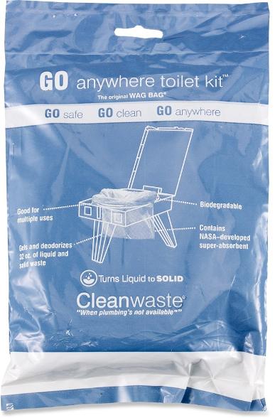 cleanwaste go anywhere toilet kit waste bags